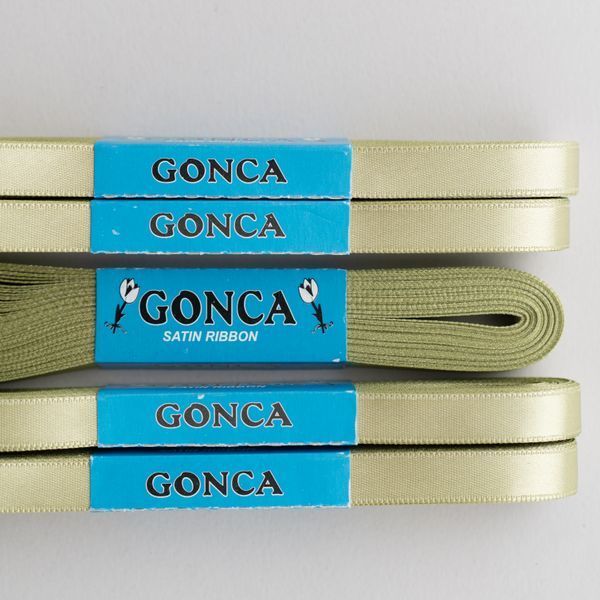 Атласна стрічка оливкова 10мм Gonca-1040-10 фото