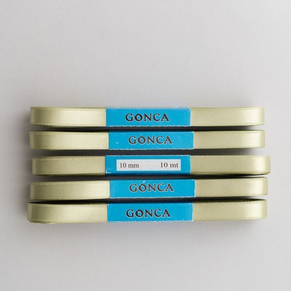 Атласна стрічка оливкова 10мм Gonca-1040-10 фото