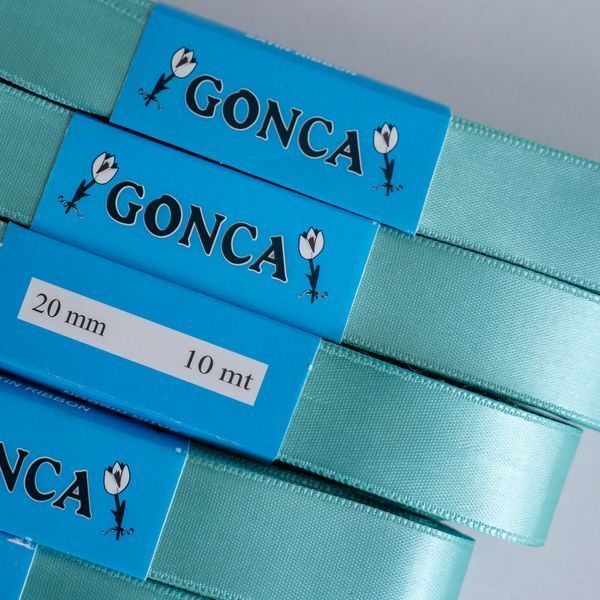 Атласна стрічка бірюзова 20мм 1656231369 фото