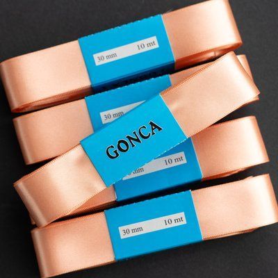 Атласна стрічка персикова 30мм GONCA-27-30 фото