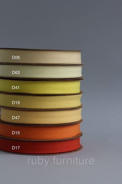Коса бейка бавовняна жовта D19 20мм Biyelli Cotton Series 20mm фото