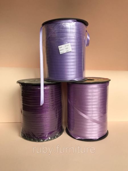 Атласна Двостороння стрічка фіолетового кольору 6мм 961845482 фото