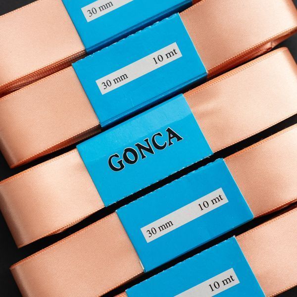 Атласна стрічка персикова 30мм GONCA-27-30 фото