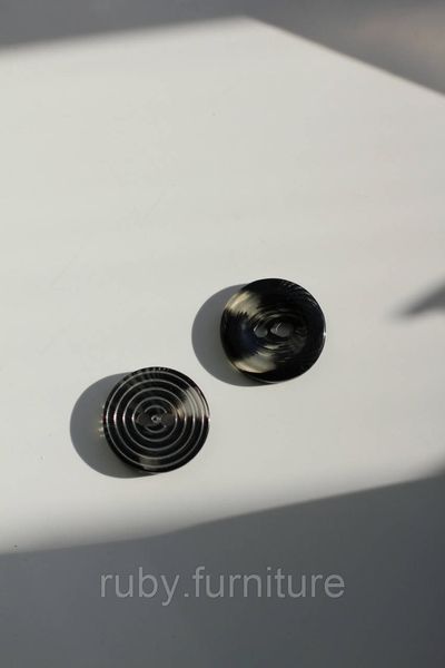 Гудзики двостороні чорні напівпрозорі 28мм СГ-1-44L фото