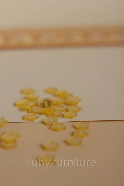 Гудзики "зірочки" напівпрозорі жовті 11.5мм ГС-17Ж фото