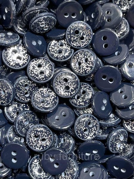 Гудзики сорочкові темно-сині з срібним люрексом 11.5мм С4-30-С фото