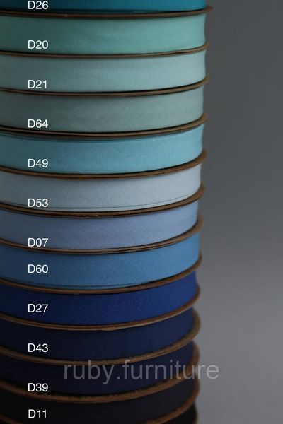 Коса бейка бавовняна синя D43 20мм Biyelli Cotton Series 20mm фото