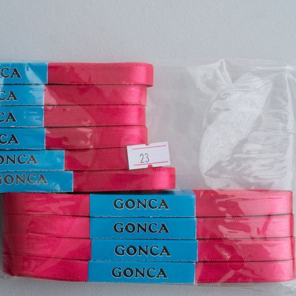 Атласна стрічка малинова 10мм Gonca-23-10 фото