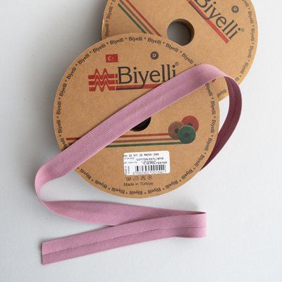 Коса бейка "пильна троянда" рожева 20мм Biyelli Cotton Series 20mm фото