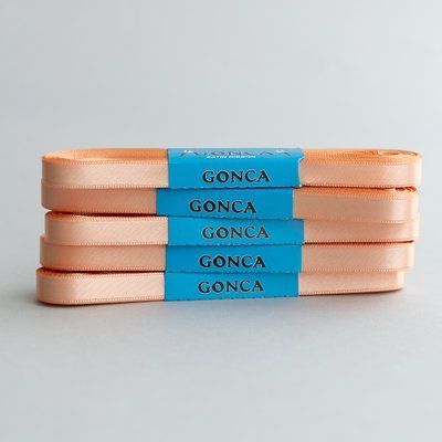 Атласна стрічка персикова 10мм Gonca-13-10 фото